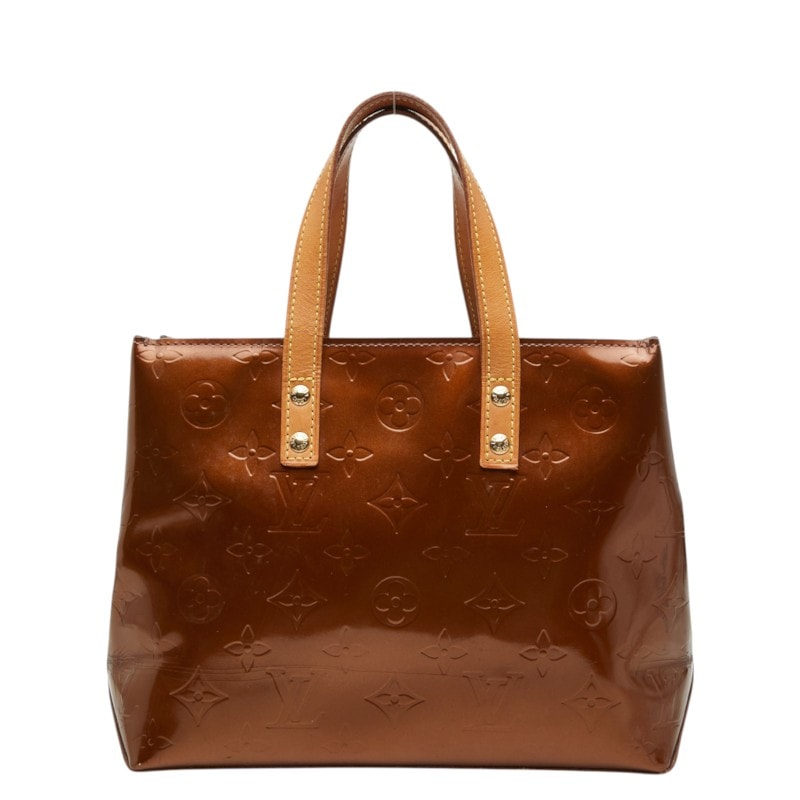 ルイ ヴィトン モノグラム ヴェルニ リードPM ハンドバッグ M91146 ブロンズ ブラウン パテントレザー レディース LOUIS VUITTON 中古