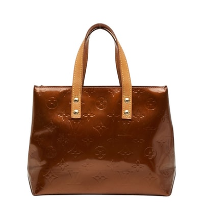 ルイ ヴィトン モノグラム ヴェルニ リードPM ハンドバッグ M91146 ブロンズ ブラウン パテントレザー レディース LOUIS VUITTON 中古