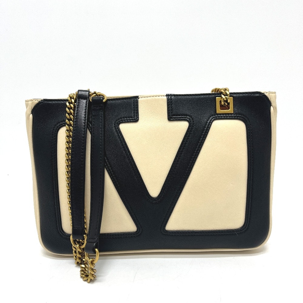 ヴァレンチノ VALENTINO ヴィヴァ スーパー スター チェーン カバン バッグ ハンドバッグ ショルダーバッグ ナッパレザー ベージュ
