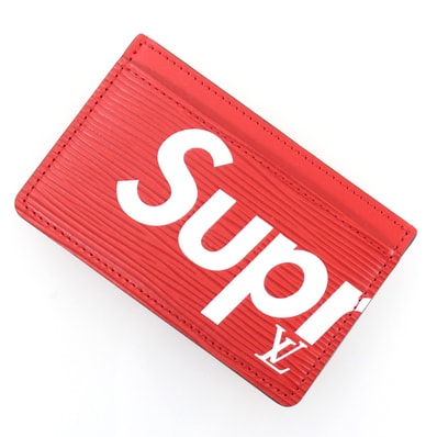 【新品】ルイヴィトン カードケース エピ 赤 ポルト・カルト・サーンプル シュプリーム コラボ Supreme M67712 LOUIS VUITTON 限定 レア パスケース 名刺入れ
