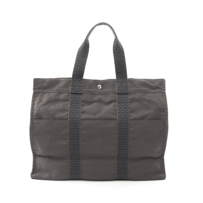 エルメス HERMES エールラインGM トートバッグ バッグ キャンバス ナイロンキャンバス メンズ レディース グレー系 【中古】