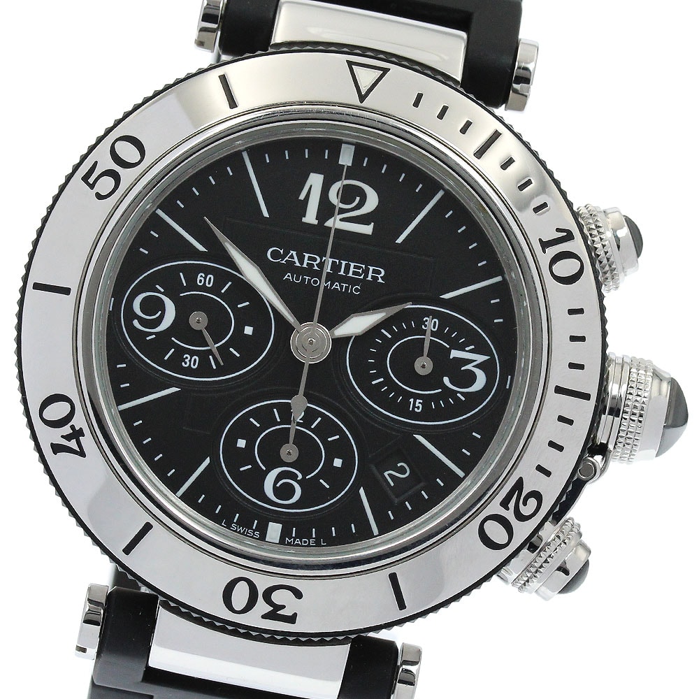☆良品 カルティエ パシャ シータイマー W31088U2 メンズ 【中古】