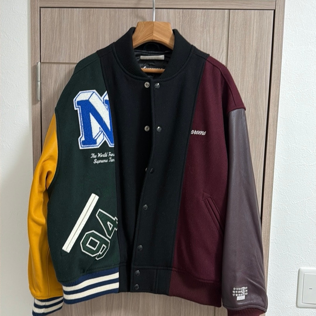 Supreme x MM6 Maison Margiela Split Varsity Jacket "Multicolor"