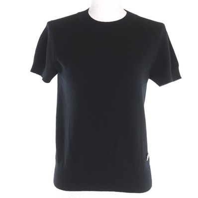 極美品 エルメス 半袖ニット ブラック レディース 36