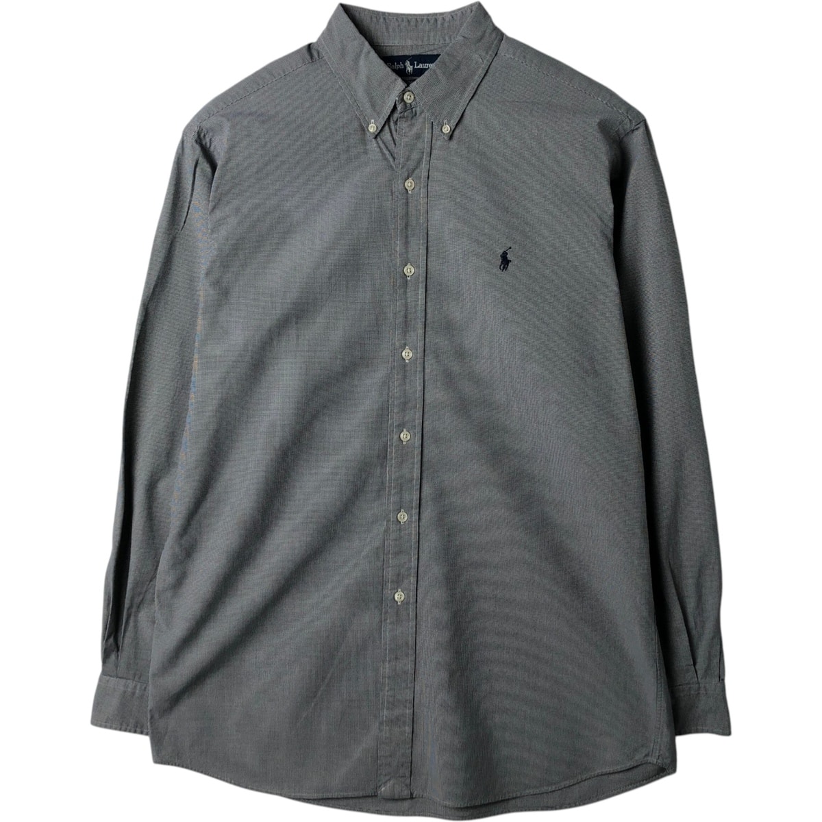 古着 ラルフローレン Ralph Lauren ELLINGTON 千鳥格子柄 長袖 ボタンダウンシャツ メンズL相当/eaa614273