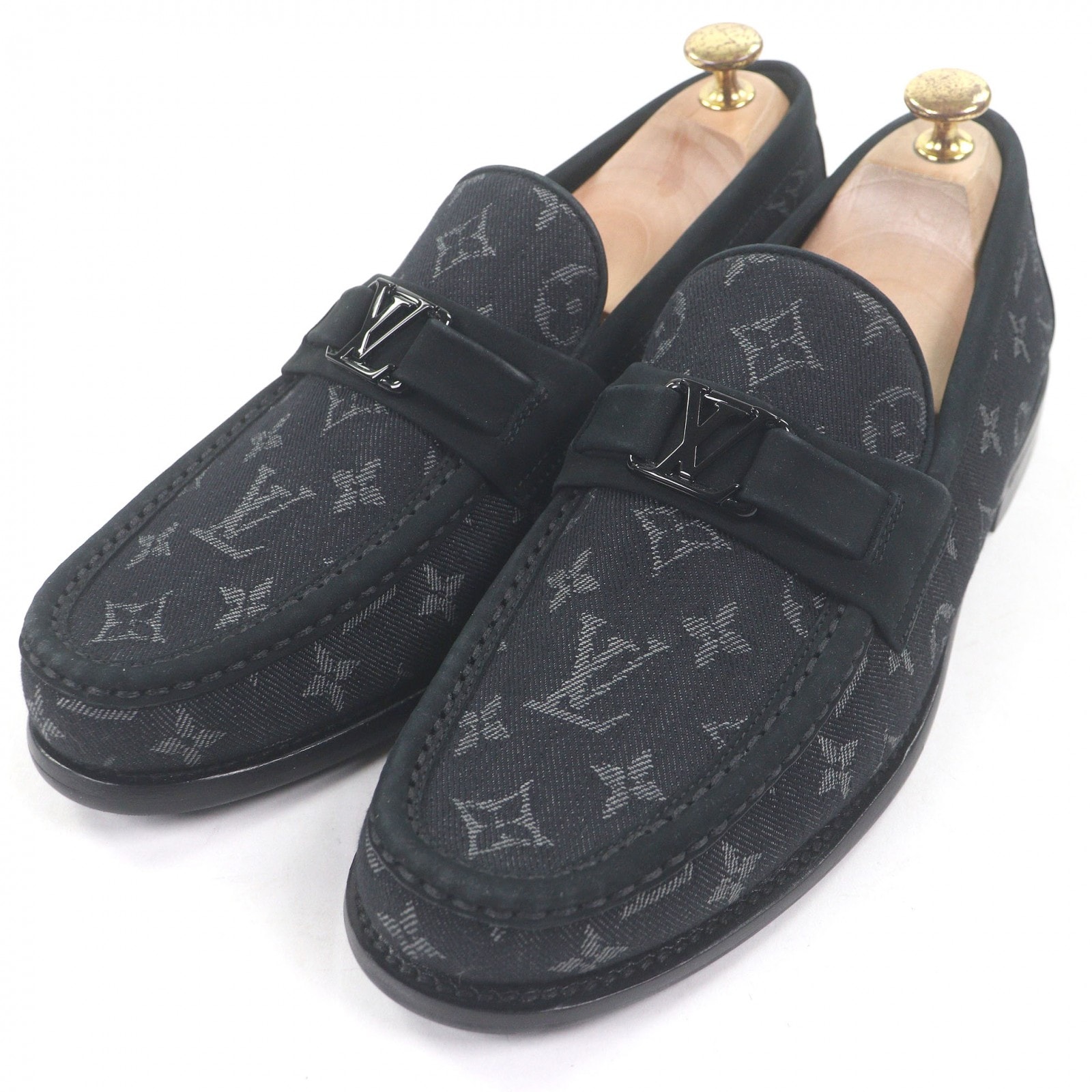 A (未使用に近い)】極美品 ルイヴィトン ローファー LV メジャー
