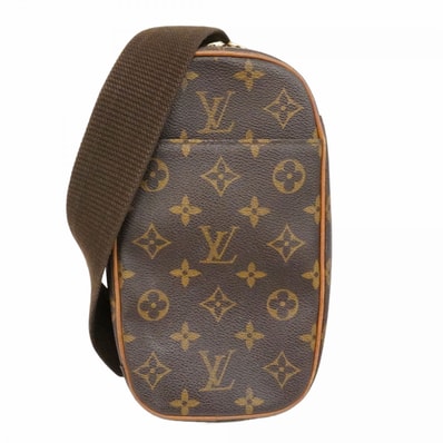 【6dd4104】ルイヴィトン ボディバッグ モノグラム ポシェットガンジュ M51870 ブラウン【中古】メンズ