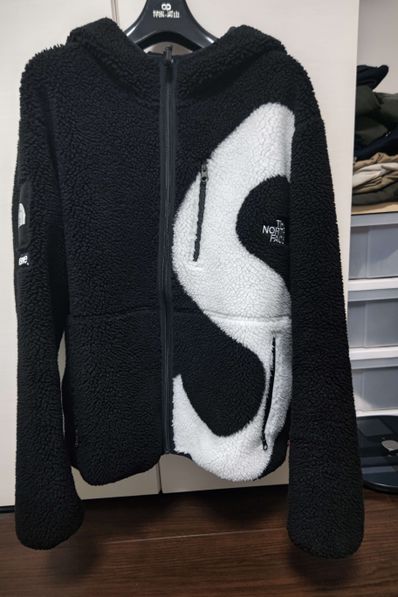 Supreme x The North Face S Logo Hooded Fleece Jacket "Black"