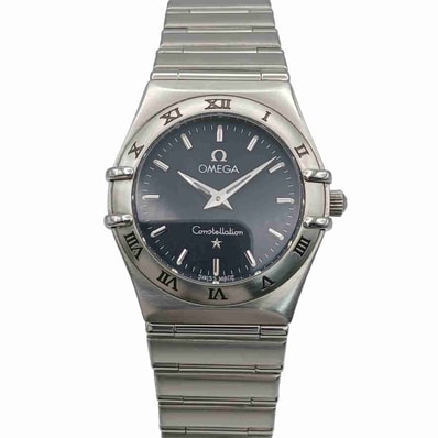OMEGA オメガ コンステレーション SM 腕時計 1572.40 ステンレススチール ブラック シルバー レディース【中古】