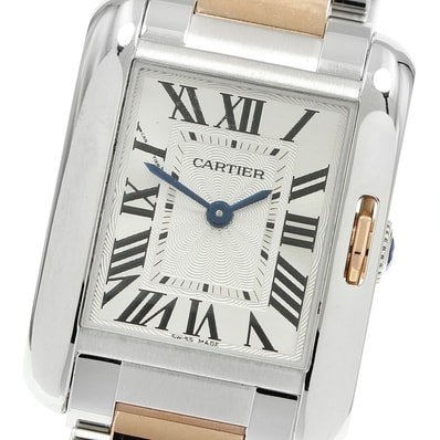 ☆良品 カルティエ タンクアングレーズSM レディース 【中古】
