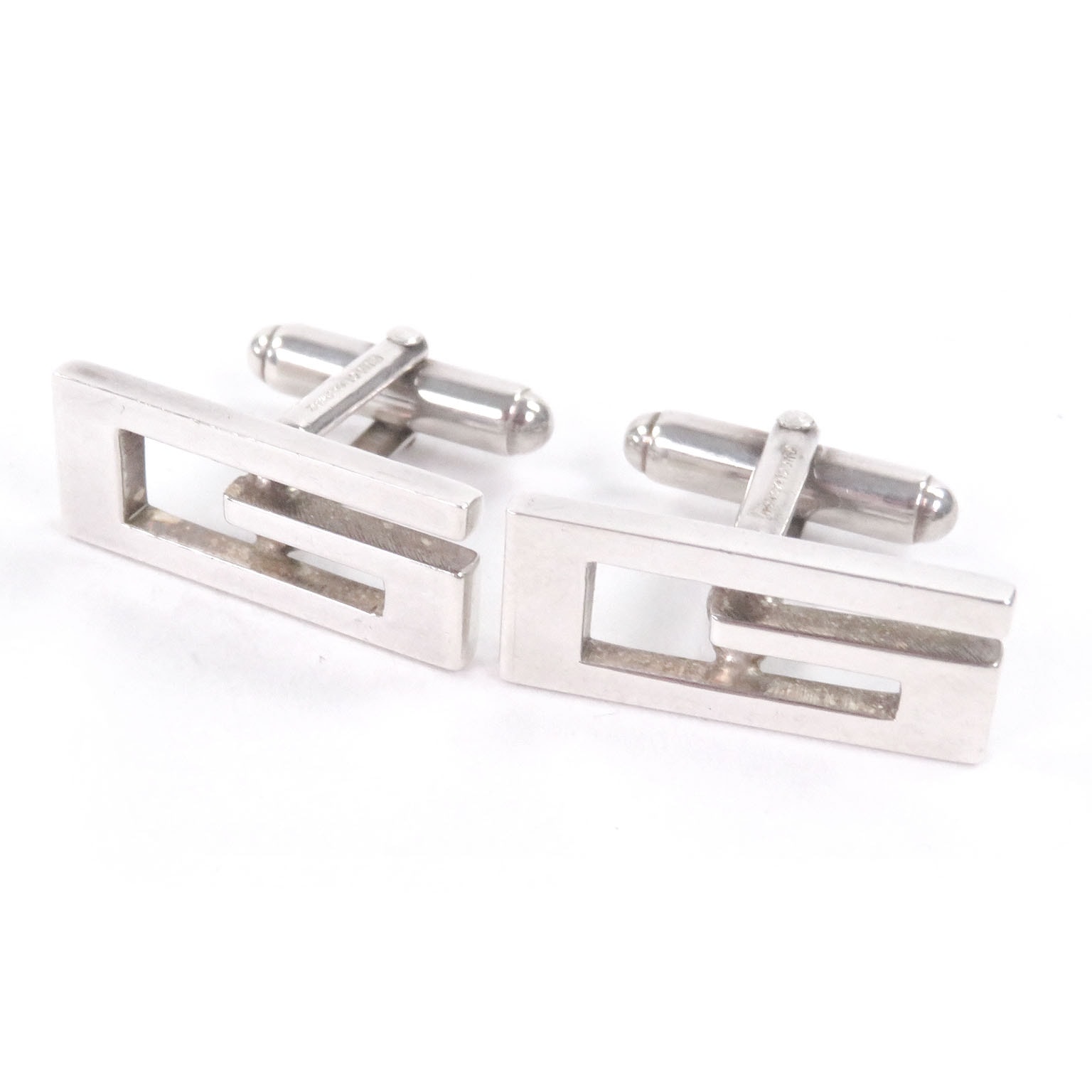 良品 グッチ カフスボタン カフリンクス シルバー メンズ