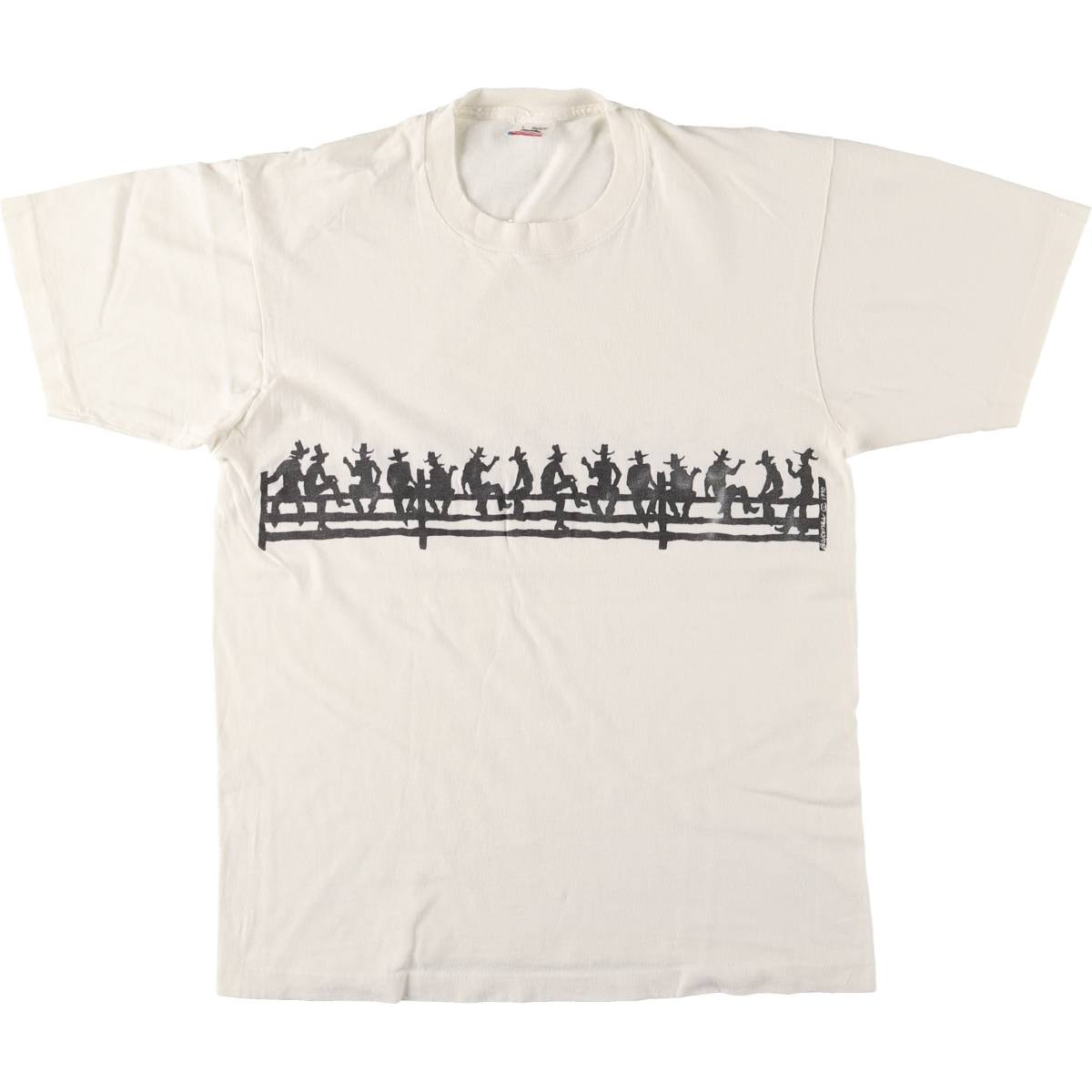 古着 90年代 フルーツオブザルーム FRUIT OF THE LOOM COWBOY カウボーイ プリントTシャツ USA製 メンズL相当 ヴィンテージ/eaa562099