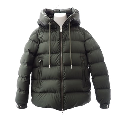 モンクレール MONCLER CARDERE 1 I20911A00182 54A81 ダウンジャケット ポリエステル ダウン90%/フェザー10% カーキ メンズ【中古】【Aランク】