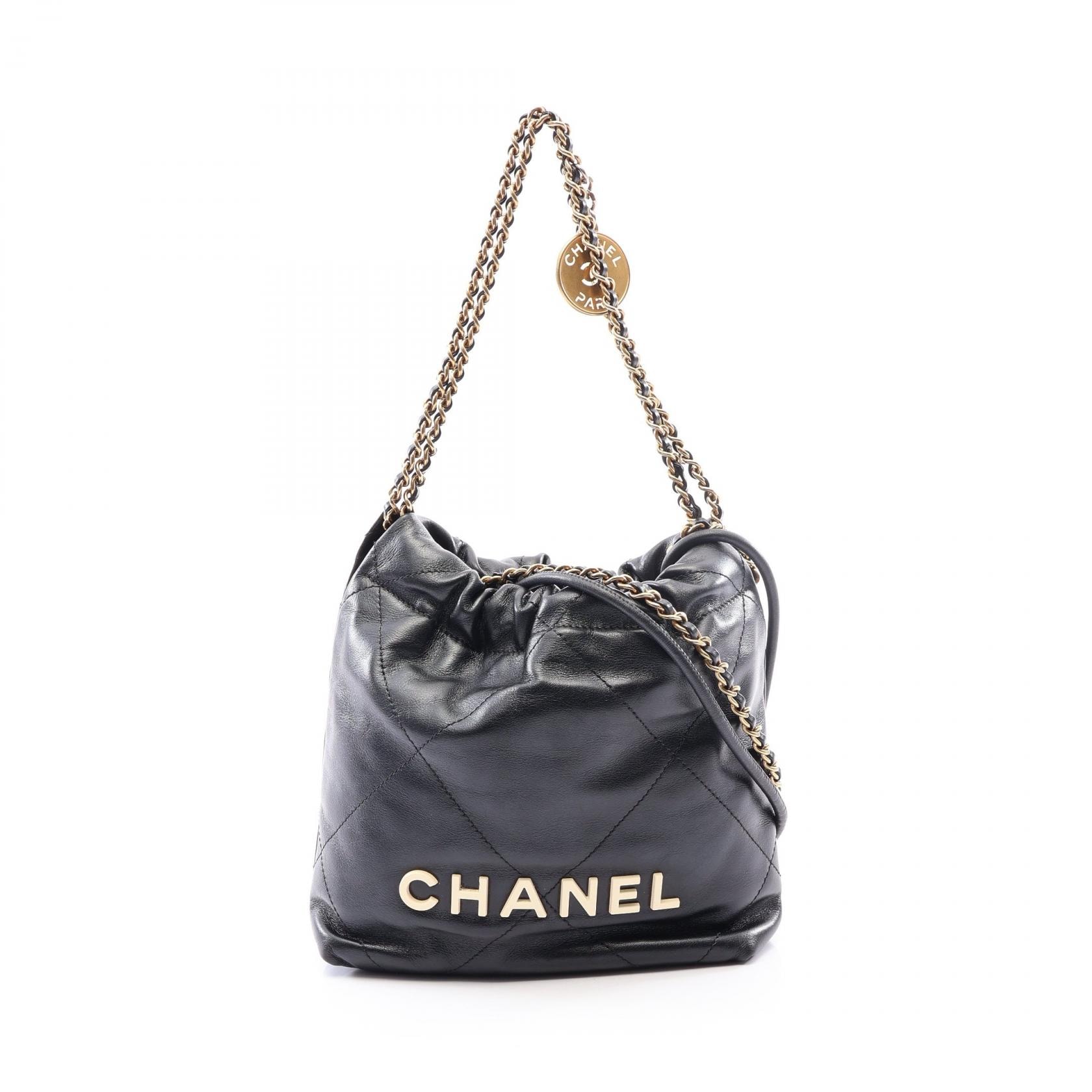 シャネル CHANEL CHANEL 22 ミニ 2WAY ショルダーバッグ バッグ レザー レディース ブラック系 AS3980 【中古】