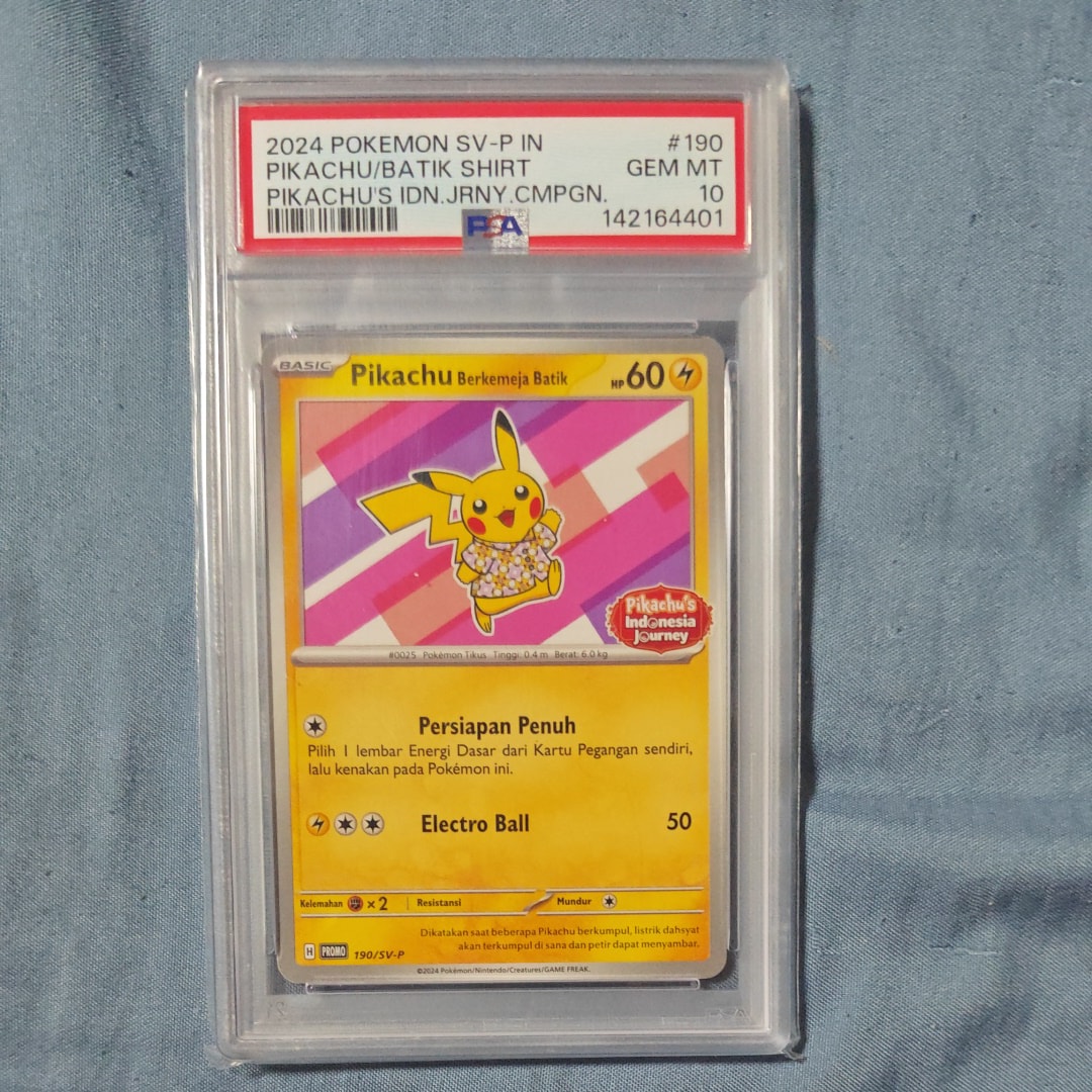 PSA10】バティックシャツを着たピカチュウ (フラワーピカチュウ柄) P