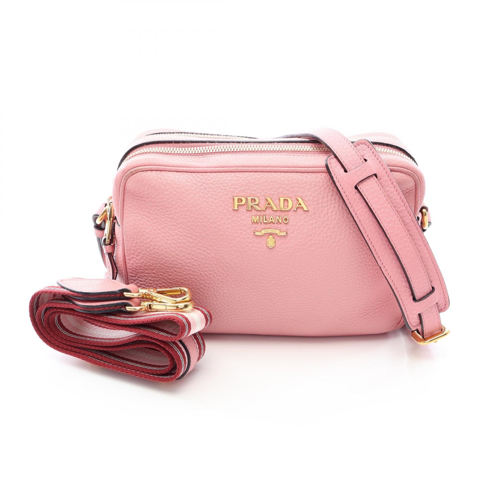 プラダ PRADA VIT DAINO 2WAY ショルダーバッグ バッグ レザー レディース ピンク系 1BH082 【中古】