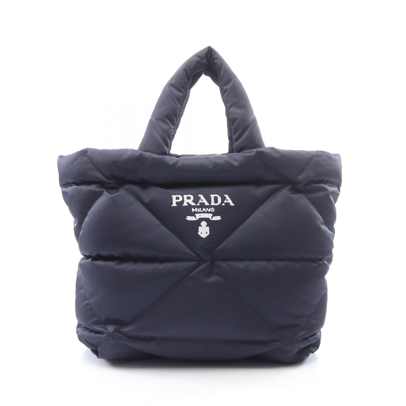 プラダ PRADA Re-Nylon トートバッグ バッグ ナイロン レディース ネイビー系 2VG082 【中古】