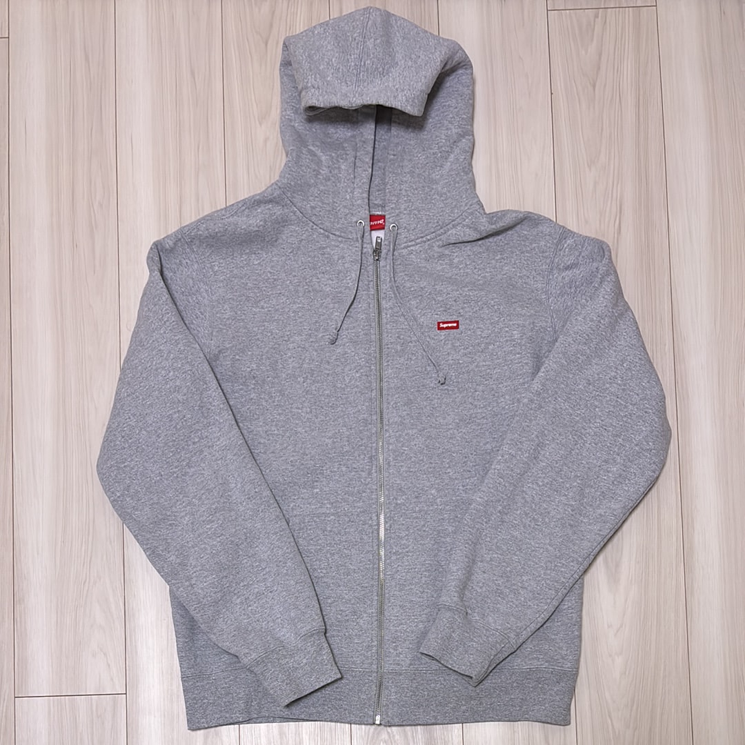 Supreme Small Box Zip Up Sweatshirt "Heather Grey"