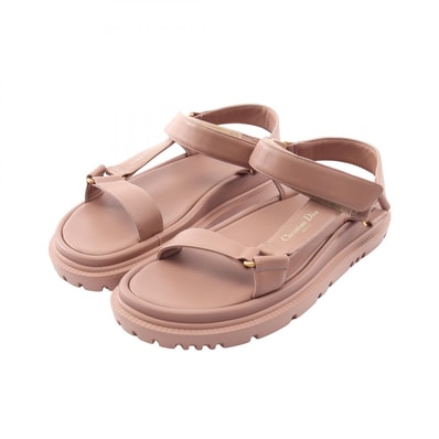 ディオール Dior D-Wave サンダル 靴 レザー レディース ピンク系 【中古】