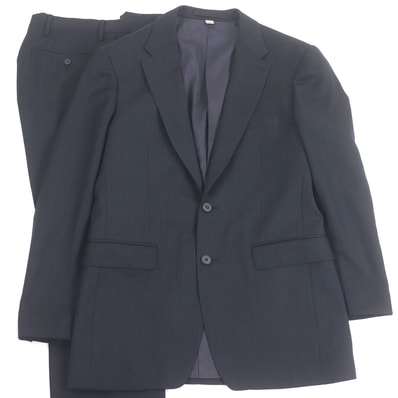 美品 バーバリーロンドン スーツ ネイビー メンズ 48