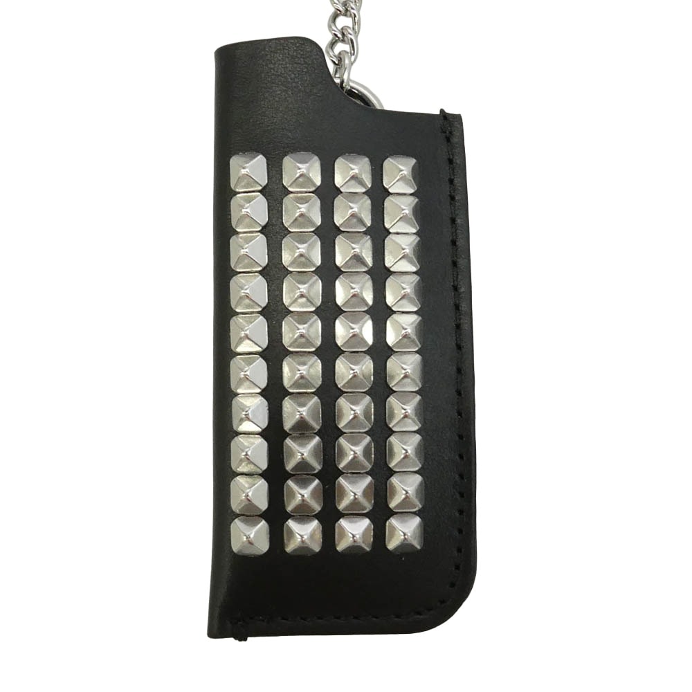 Supreme シュプリーム 26SS イタリア製 Studded Leather Lighter Holder スタッズド レザー ライター ホルダー ケース シルバー系 ブラック系【新古品】【未使用】【中古】