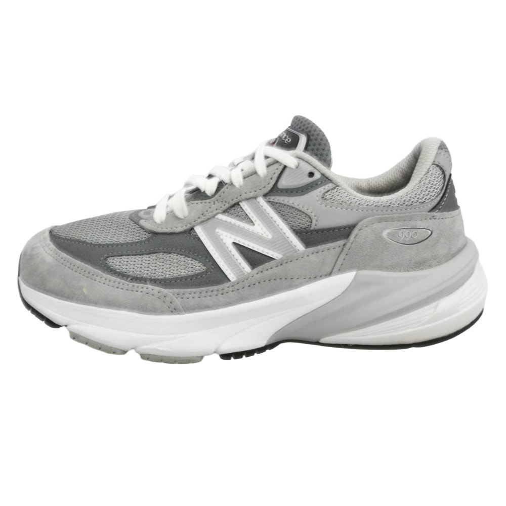 NEW BALANCE ニューバランス W990GL6 USA製 990 V6 Gray Heel USA Logo グレー ヒール USAロゴ ローカット スニーカー グレー系 ホワイト系 25cm【中古】