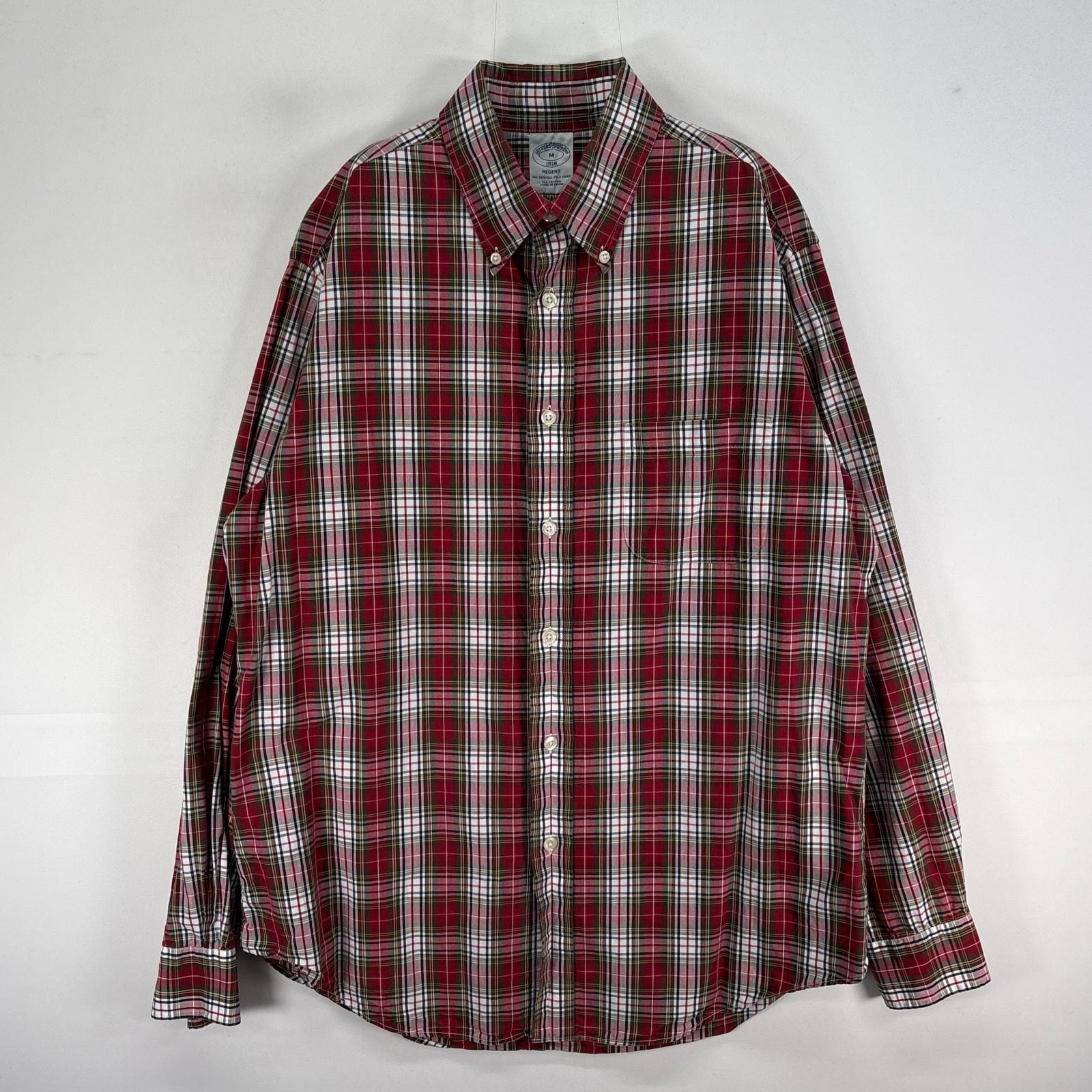 古着 ブルックスブラザーズ Brooks Brothers 長袖シャツ チェック 1818 REGENT M  レッド系 マルチカラー メンズ
