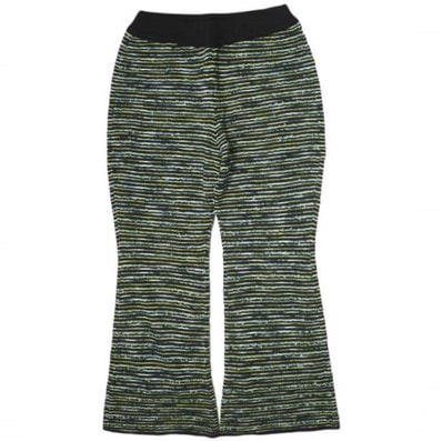 Ray BEAMS レイビームス 22AW ミックスボーダーニットパンツ 61-23-0061-803 FREE BLACK イージー フレア ボトムス g20669