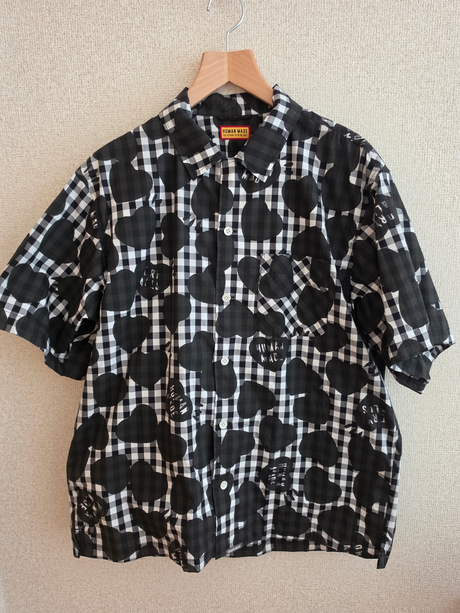 HUMAN MADE Heart Gingham Check Shirt "Black"
