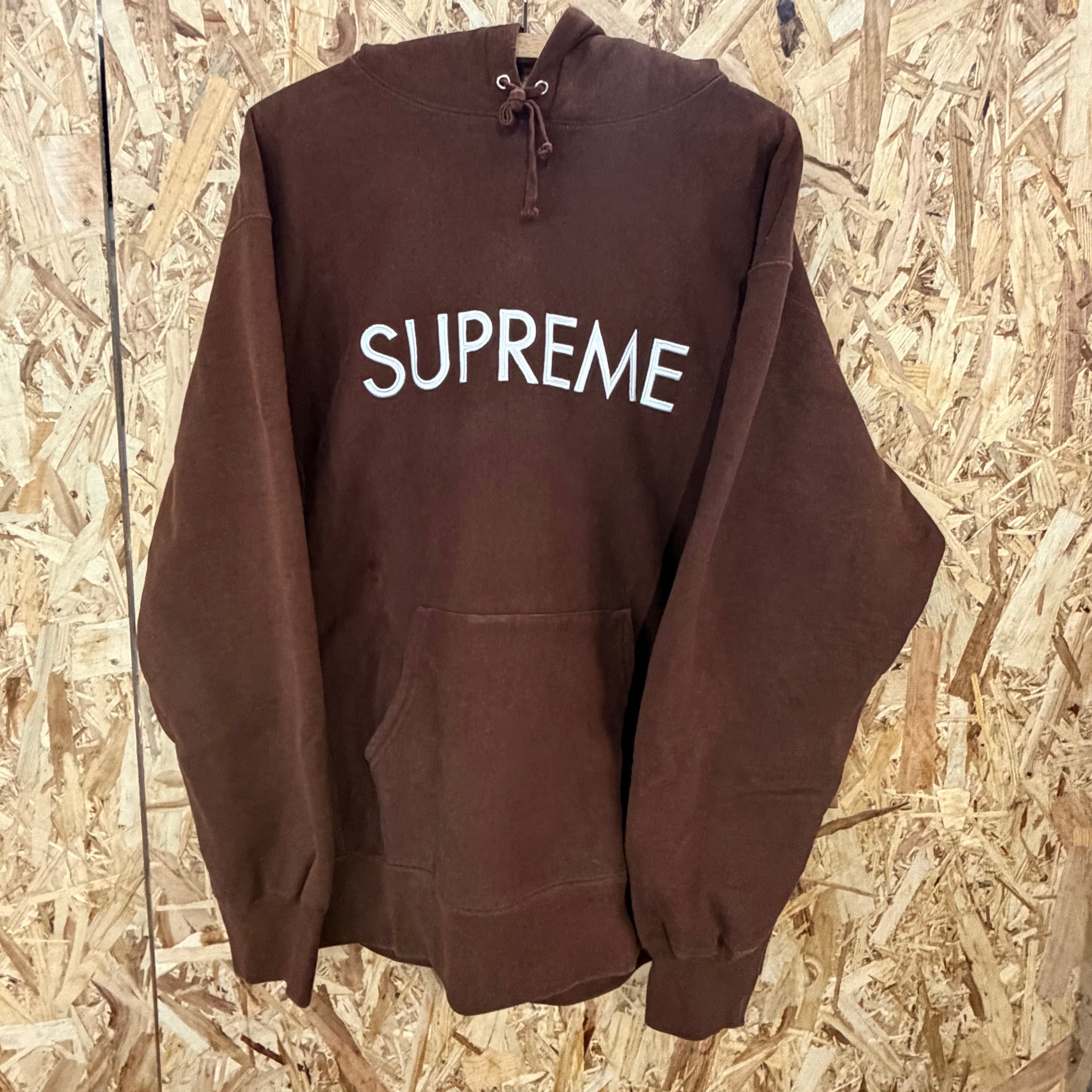 Supreme Capital Hooded Sweatshirt "Dark Brown"