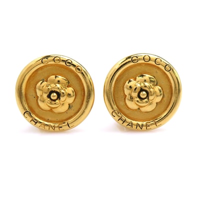 シャネル CHANEL イヤリング カメリア メタル ゴールド レディース【中古】 e62034i