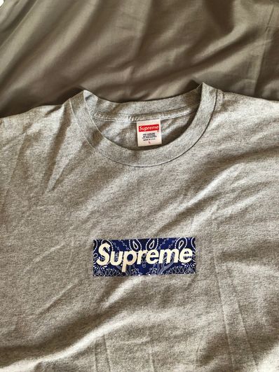 Supreme Bandana Box Logo Tee "Grey"