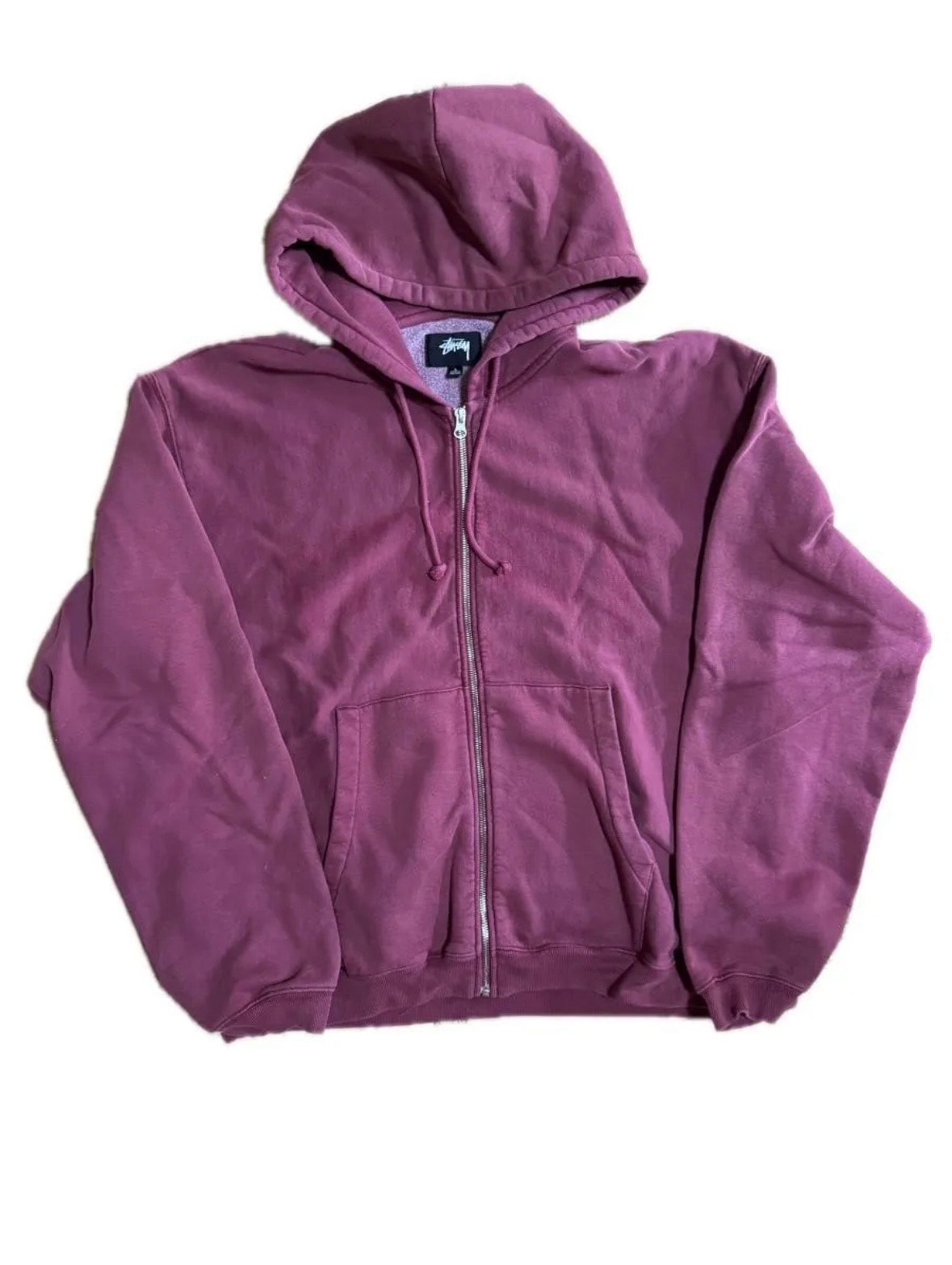 Stussy Faded Graphic Zip Hood "Burgundy"