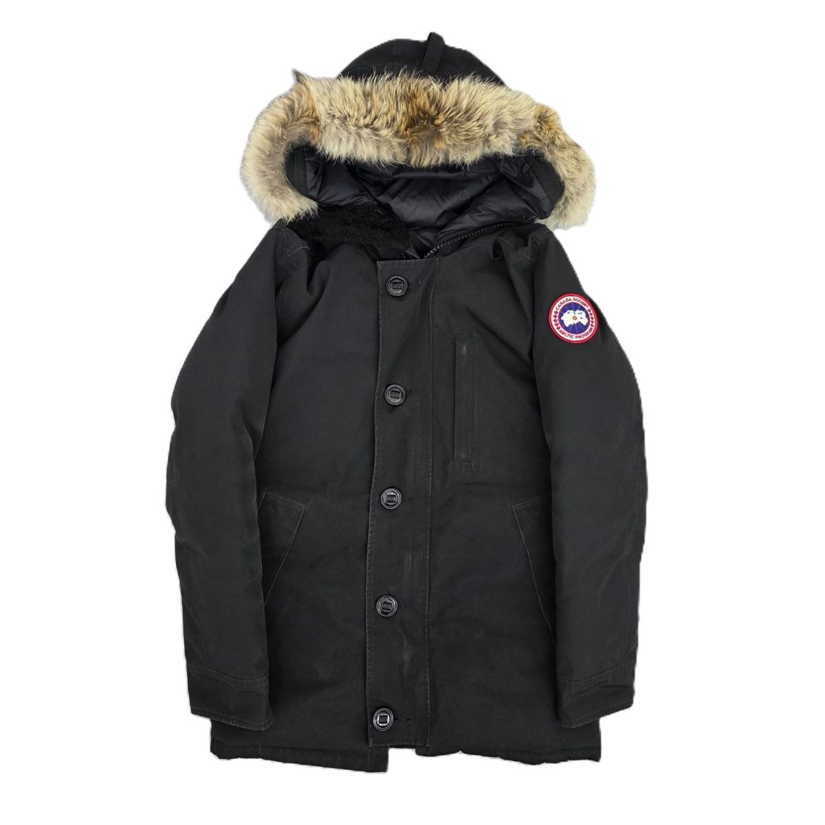 【値下げ】CANADA GOOSE カナダグース 3438JM ジャスパー コヨーテファー ダウンジャケット 3438JM S ポリエステル コットン  メンズ【中古】