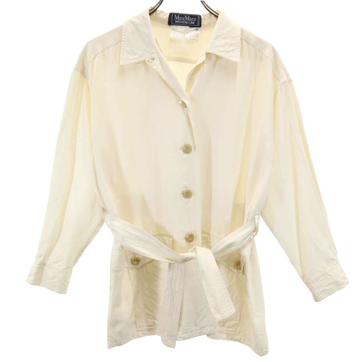 MAX MARA Weekend マックスマーラウィークエンド イタリア製 シャツジャケット 38 アイボリー