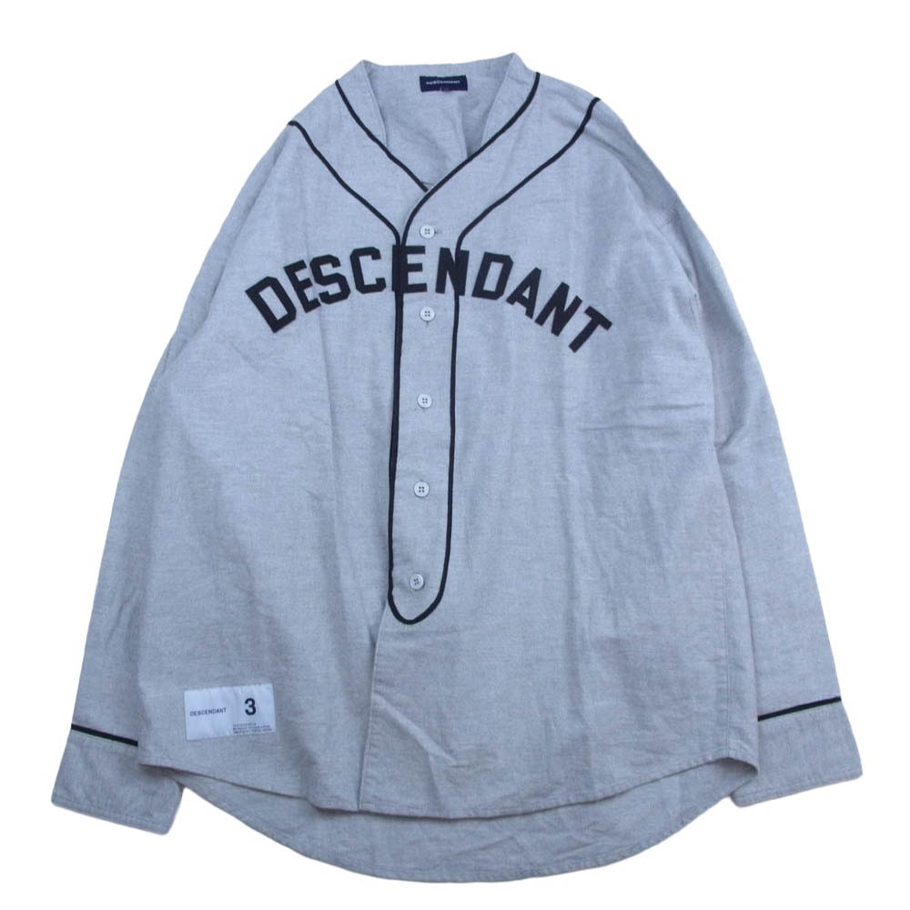 D (傷や汚れあり)】DESCENDANT ディセンダント BASEBALL LS SHIRT D (傷や汚れあり)】DESCENDANT ディセンダント BASEBALL LS SHIRT
