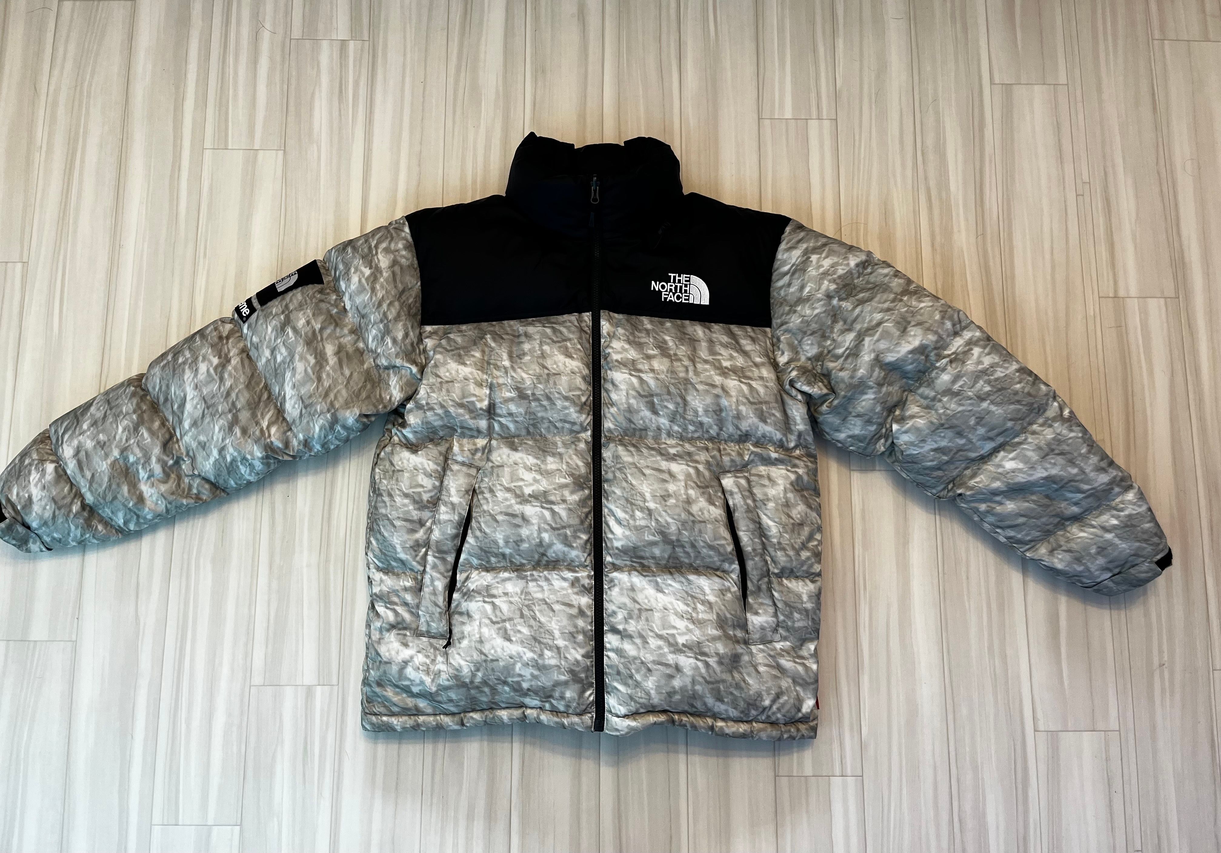 Supreme x The North Face Nuptse Jacket "White Paper Print"