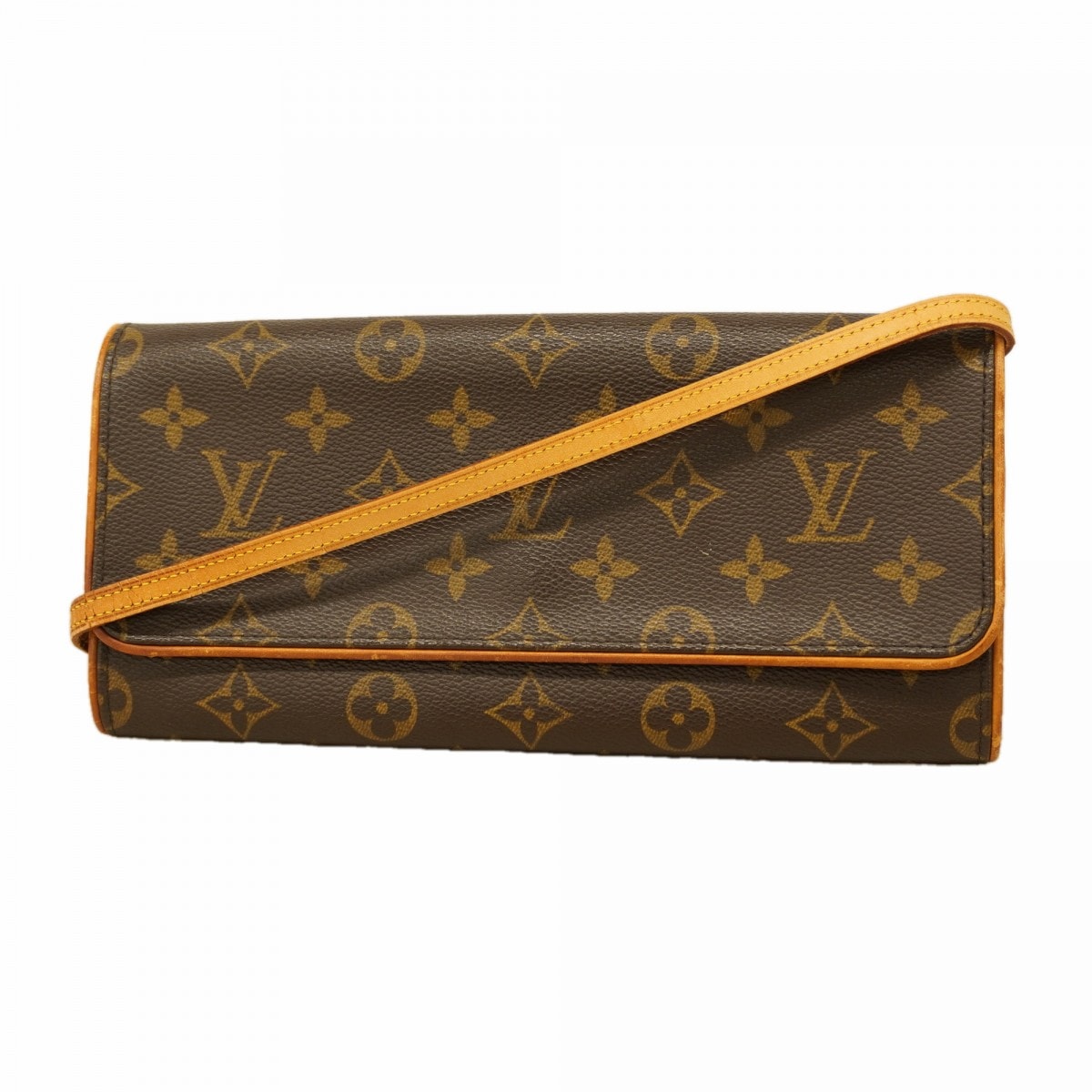 【6dc2988】ルイヴィトン ショルダーバッグ モノグラム ポシェットツインGM M51852 ブラウン【中古】レディース