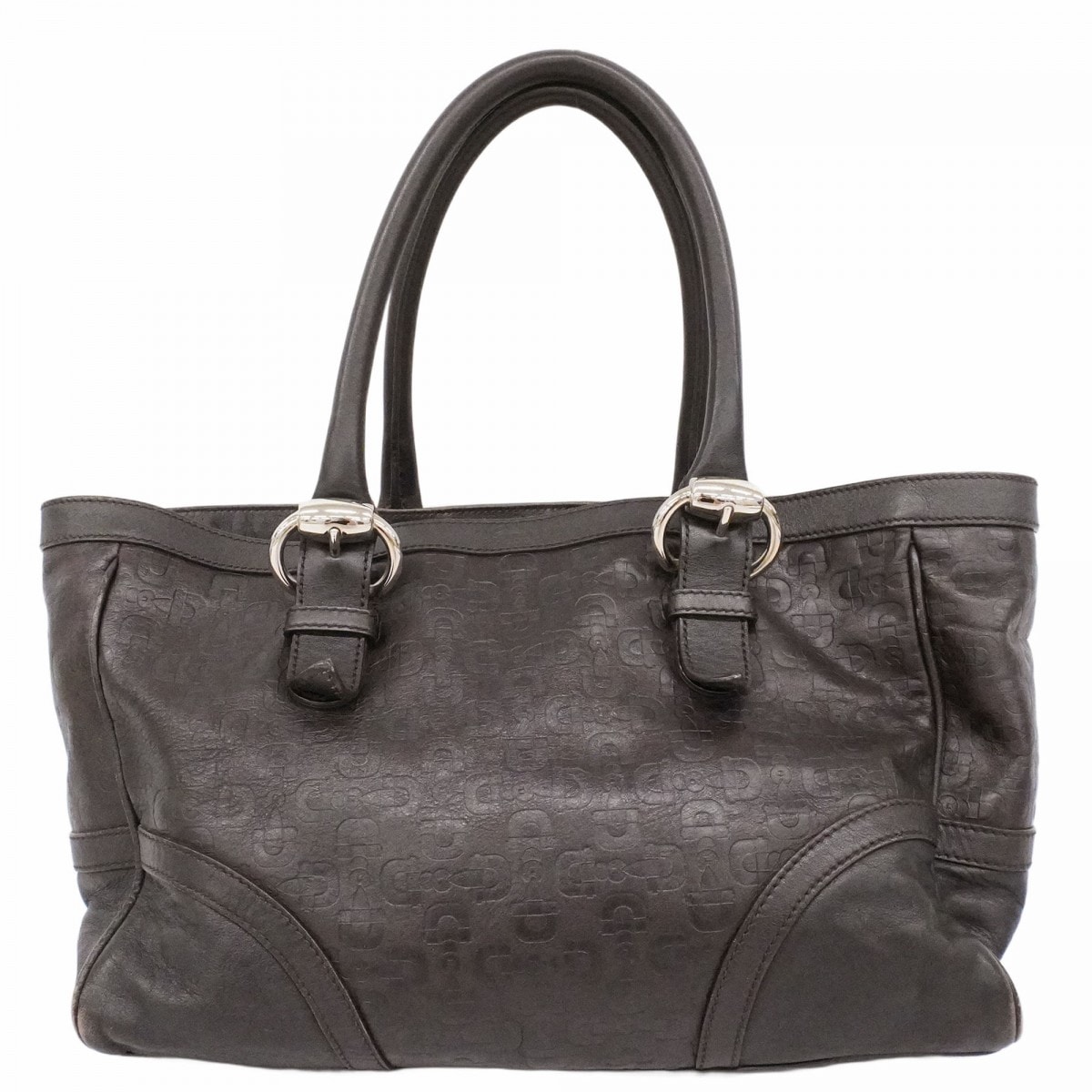 【6cd5281】グッチ トートバッグ ホースビット 289716 レザー ブラウン シルバー金具【中古】レディース