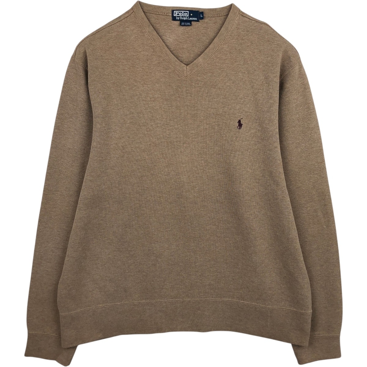 古着 ラルフローレン Ralph Lauren POLO by Ralph Lauren Vネックワンポイントロゴスウェットシャツ トレーナー メンズL相当/eaa633672 【中古】 【260415】/eaa633672