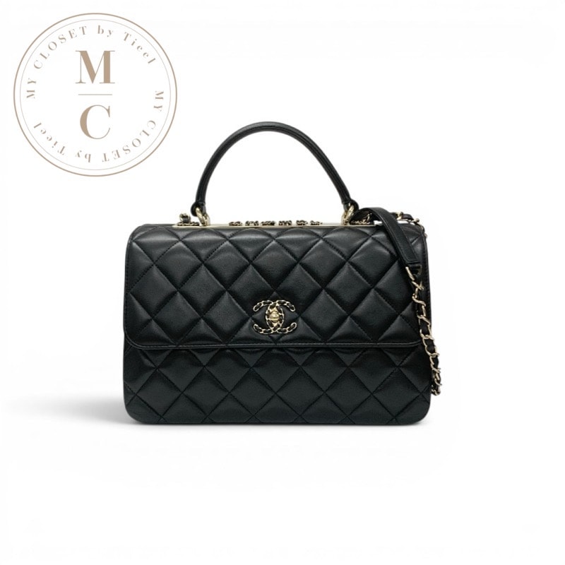 シャネル CHANEL バッグ ショルダーバッグ ブラック ゴールド ハンドバッグ トップハンドル ココマーク マトラッセ チェーン