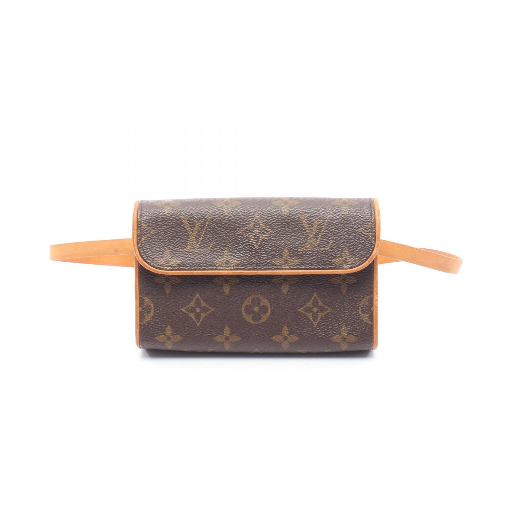 ルイ・ヴィトン LOUIS VUITTON ポシェットフロランティーヌ ブトンプレッション(XS)付き ウエストバッグ ボディバッグ バッグ PVCコーティングキャンバス レザー モノグラム レディース ブラウン系 M51855