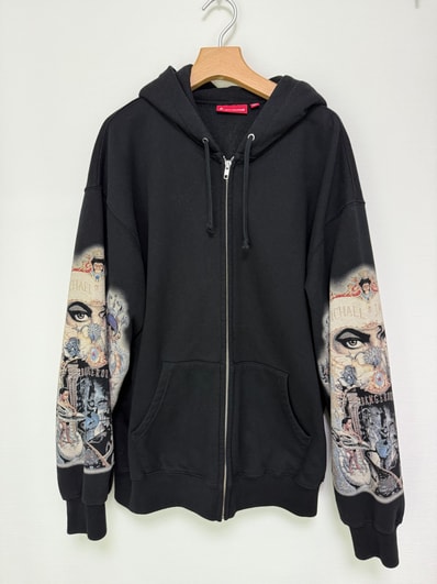 Supreme x Michael Jackson Dangerous Zip Up Hooded Sweatshirt "Black"