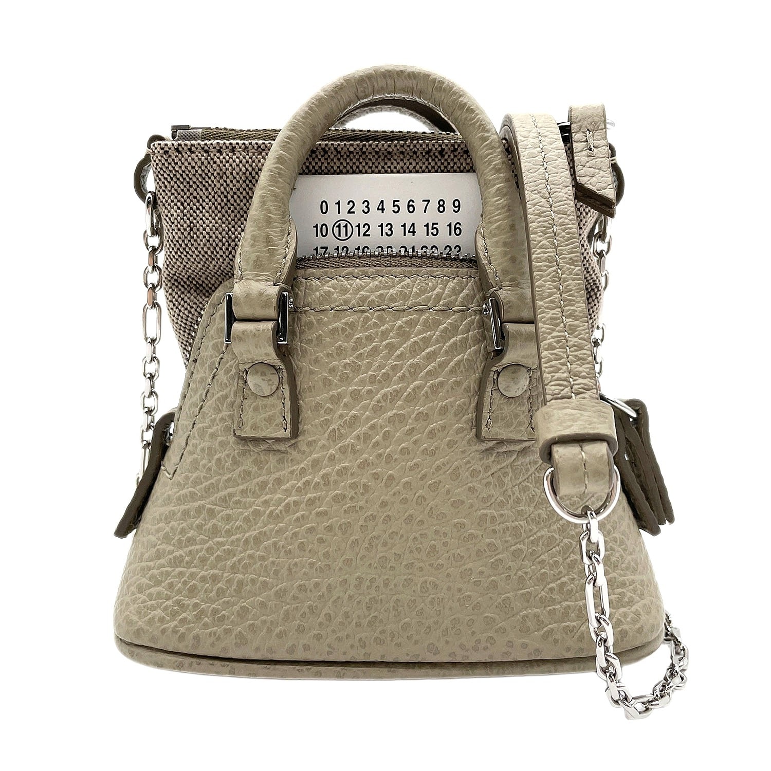 Maison Margiela メゾンマルジェラ 5AC 2WAY ベビー ショルダーバッグ
 SB3WG0025P4455T7002 レザー キャンバス メタル レディース
 【中古】