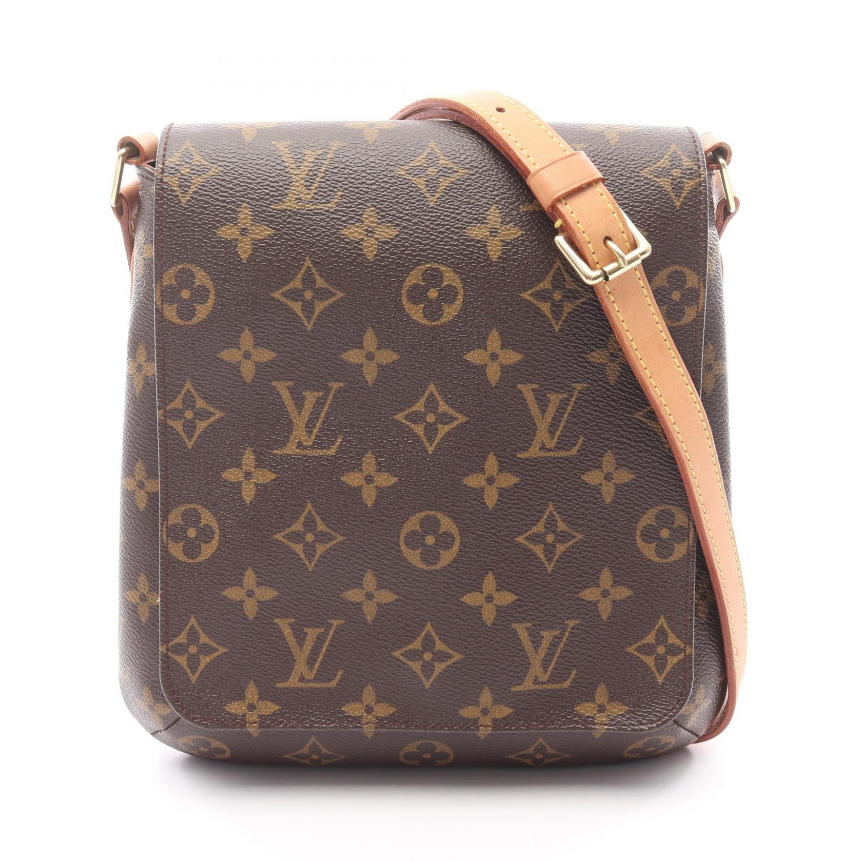 ルイ・ヴィトン LOUIS VUITTON ミュゼットサルサ ロングストラップ ショルダーバッグ バッグ PVCコーティングキャンバス レザー モノグラム レディース ブラウン系 M51387 【中古】