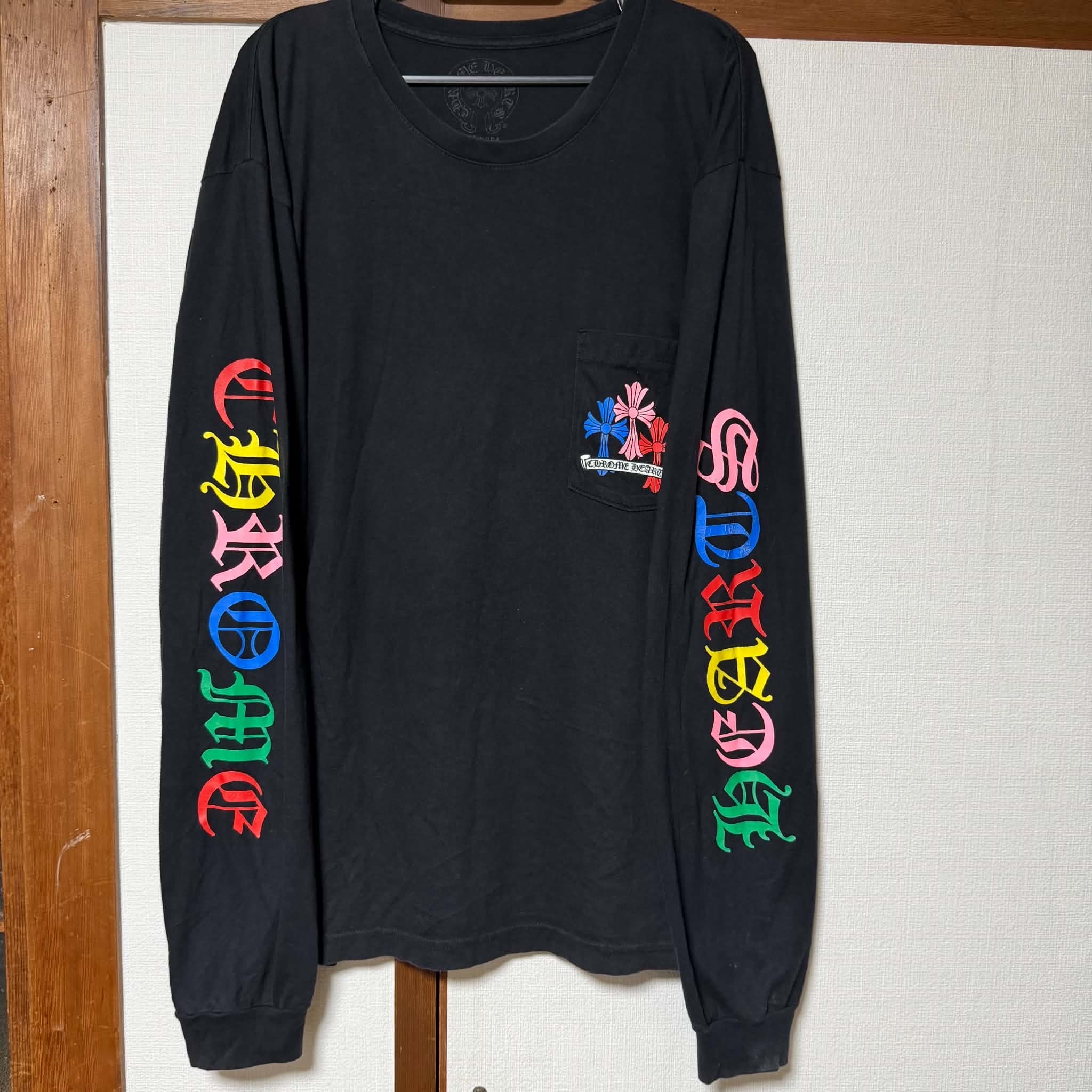 Chrome Hearts Multi Color Cemetery Cross L/S T-Shirt "Black"