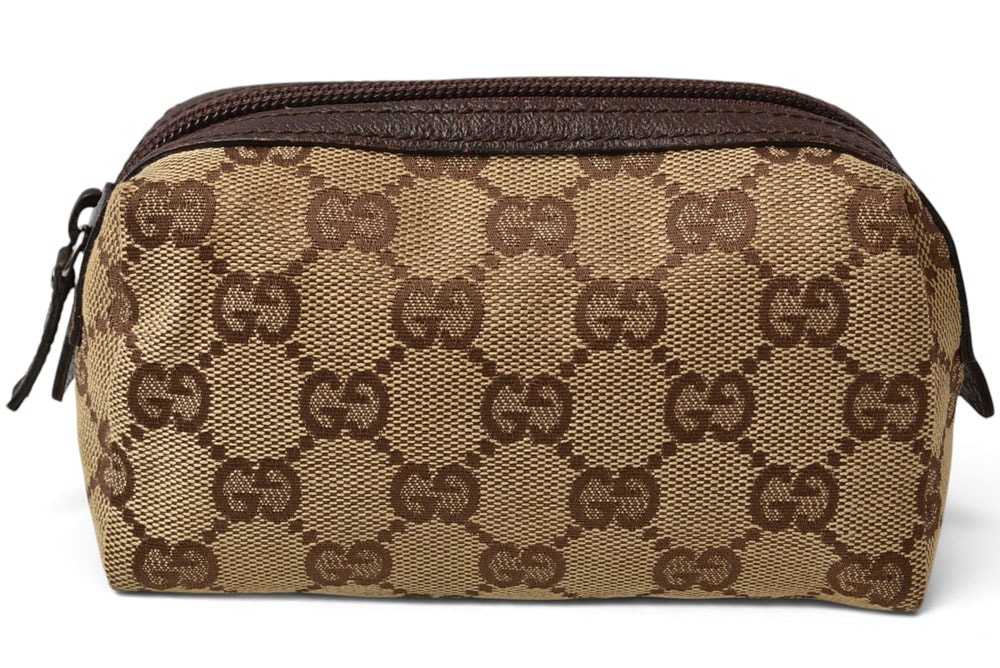 グッチ ポーチ GUCCI GGキャンバス 化粧ポーチ/コスメポーチ GGブラウン/ベージュ 29596【中古】
