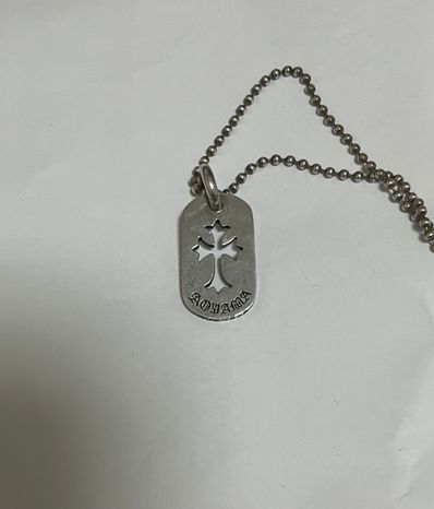 Chrome Hearts Dog Tag S Cut Out Cross "Silver"