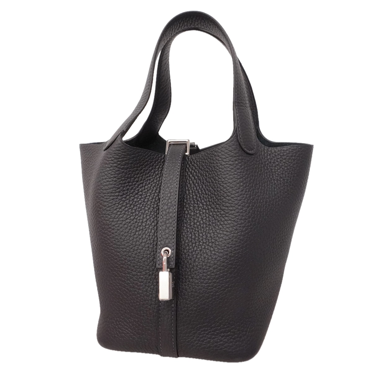 【6hb0814】エルメス ハンドバッグ ピコタンロックPM トリヨンクレマンス キャバン シルバー金具 G刻印【中古】レディース