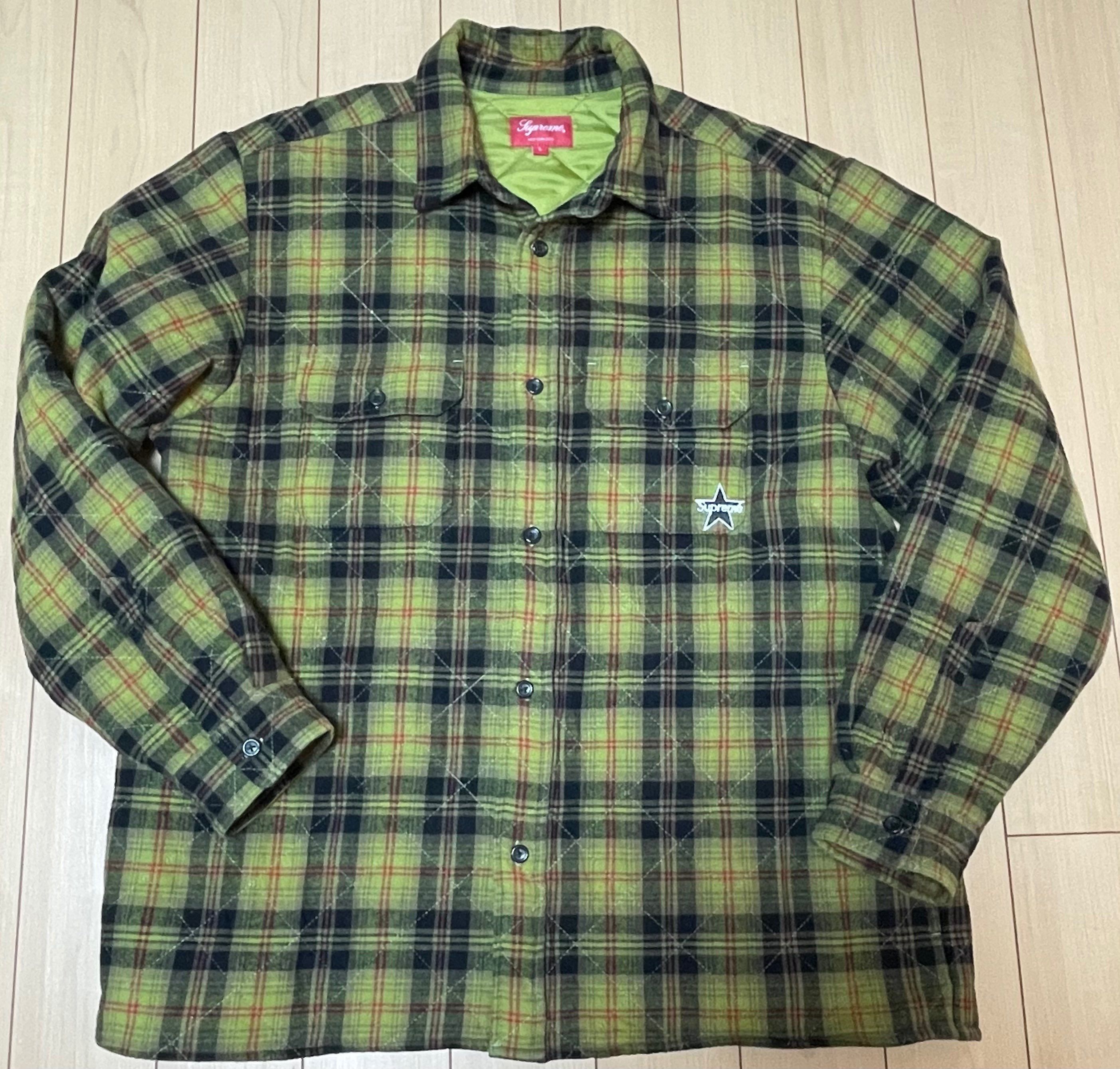 Supreme Quilted Plaid Flannel Shirt "Olive"